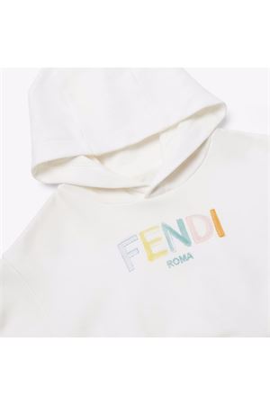 White cropped junior sweatshirt FENDI KIDS | JFH1535V0F0TU9